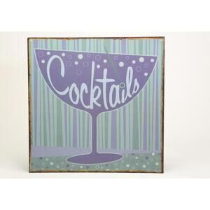 vintage metal sign for bar